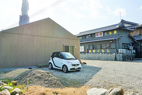 別館 一棟貸しの駐車場